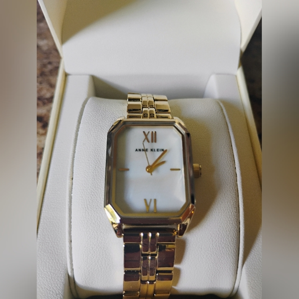 Anne Klein Gold-Tone Bracelet Watch